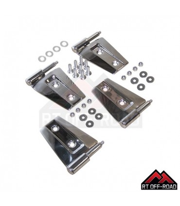 Jgo. bisagras 2 puertas Inox