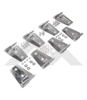 Jgo. bisagras 4 puertas inox 