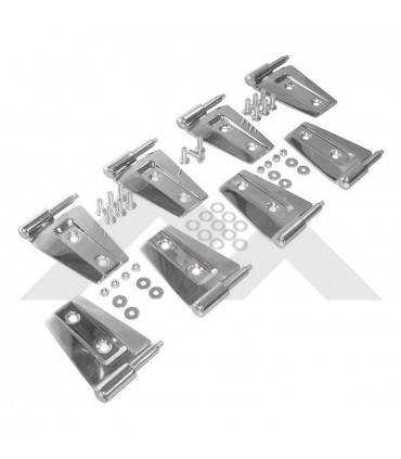 Jgo. bisagras 4 puertas inox 