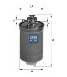 Filtro de Combustible UFI 24.003.00 OEM 7M0127401A
