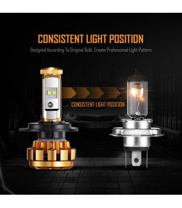 Juego de 2 Lampara LED H7 6000K 60W