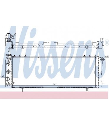 Nissens Radiador de agua Jeep Cherokee XJ 91/97 motor 4.0L