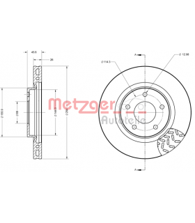 Juego de 2 Discos de frenos Jeep Compass Patriot Dodge Caliber Avenger 5105514AA