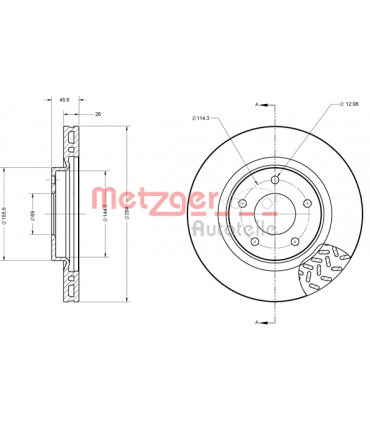 Juego de 2 Discos de frenos Jeep Compass Patriot Dodge Caliber Avenger 5105514AA