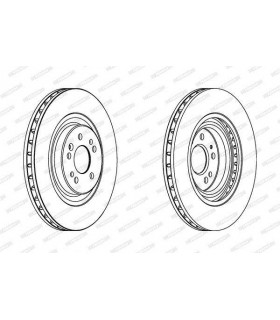 Juego de 2 discos frenos delanteros Mercedes-Benz clase ML W163 A1634210312