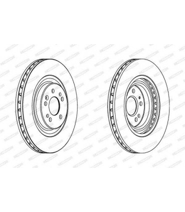 Juego de 2 discos frenos delanteros Mercedes-Benz clase ML W163 A1634210312