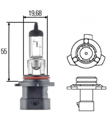 Hella 8GH 005 636-201 Lampará HB4A