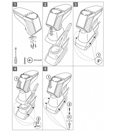 Apoyabrazos AMSTER 2 Volkswagen Polo 6R,6C 2009-2017 V00288