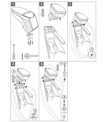 Apoyabrazos ARMSTER 2 Volkswagen Caddy III Touran 2004-2014 V00256