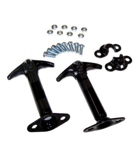 Kit 2 Cierre capó Negro Jeep Wrangler YJ CJ MB Willys