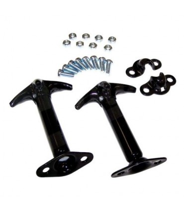 Kit 2 Cierre capó Negro Jeep Wrangler YJ CJ MB Willys