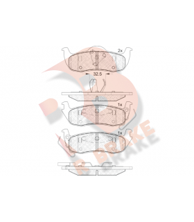 Juego pastillas frenos trasera Jeep Grand Cherokee WH/WK Commander XH/XK