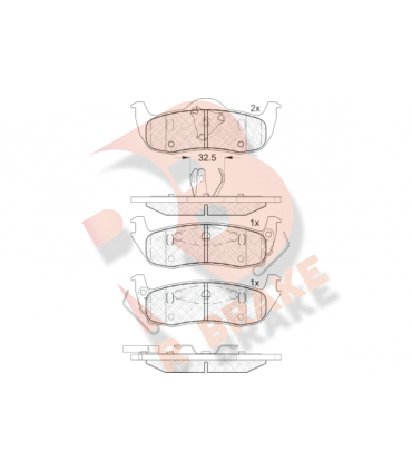 Juego pastillas frenos trasera Jeep Grand Cherokee WH/WK Commander XH/XK