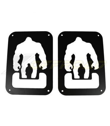 Kit protector luces traseras Jeep Wrangler JK negro Hulk