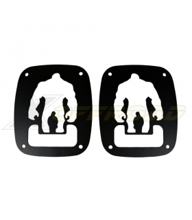 Kit protector luces traseras Jeep Wrangler YJ TJ CJ negro Hulk