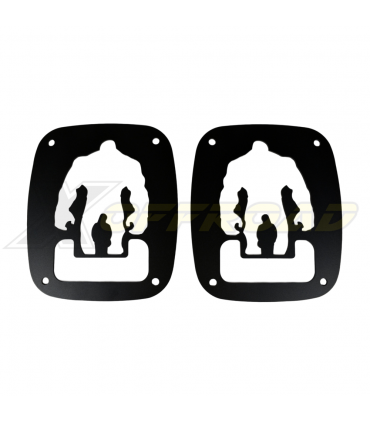 Kit protector luces traseras Jeep Wrangler YJ TJ CJ negro Hulk
