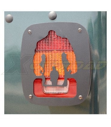 Kit protector luces traseras Jeep Wrangler YJ TJ CJ negro Hulk