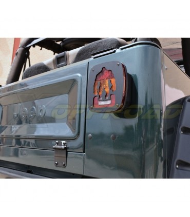Kit protector luces traseras Jeep Wrangler YJ TJ CJ negro Hulk