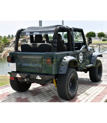 Kit protector luces traseras Jeep Wrangler YJ TJ CJ negro Hulk