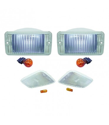 Kit pilotos delanteros blancos Jeep Wrangler TJ