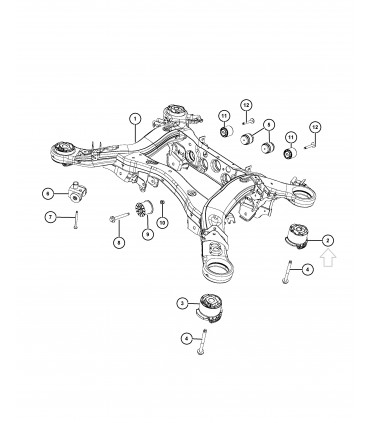 Soporte puente trasero Jeep Grand Cherokee WK2 11/21