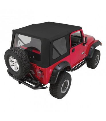 Techo de lona Negro Jeep Wrangler TJ puertas altas