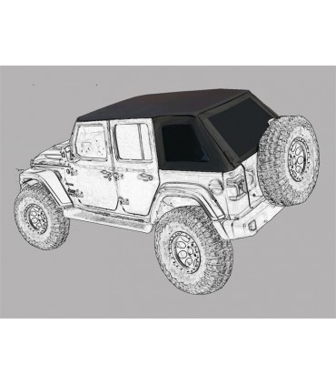 Techo de lona Suntop Fastback Top Jeep Wrangler JL4 Unlimited