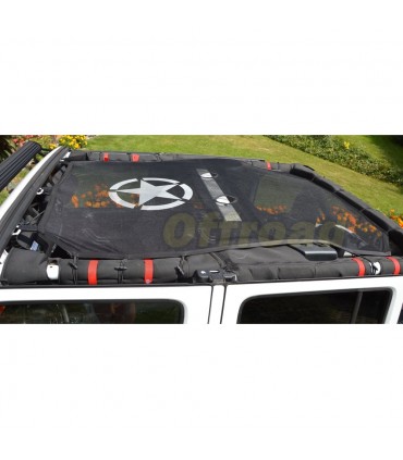 Lona Bikini Negro Estrella 5 puntas Jeep Wrangler JK Unlimited
