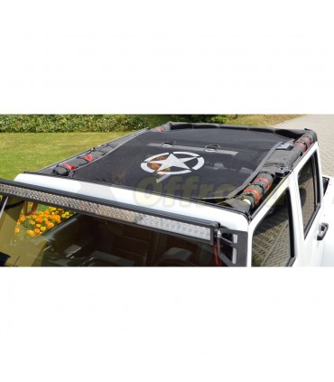 Lona Bikini Negro Estrella 5 puntas Jeep Wrangler JK Unlimited