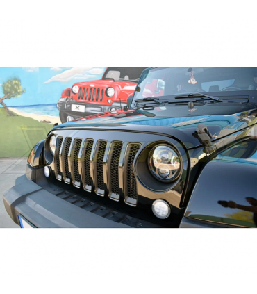 Rejilla Parrilla Negra estilo JL Jeep Wrangler JK