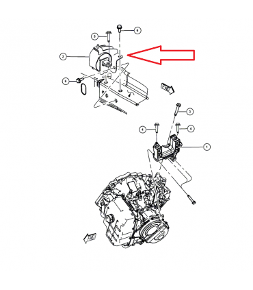 Soporte motor izquierdo Voyager RT 08/11 Motor 2.8CRD