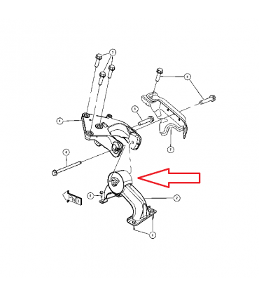 Silemblock soporte motor trasero RT Voyager 2.8CRD 08/11