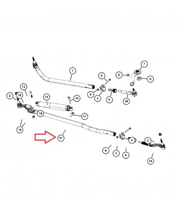 Brazo rótula dirección inferior derecha Jeep Wrangler JL