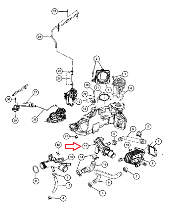Caja termostato Grand Voyager RT 2.8CRD 68031574AA